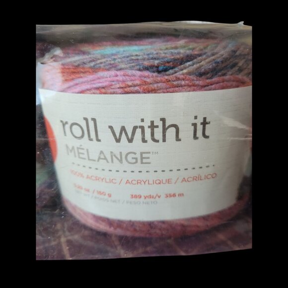 Red Heart roll with it Melange, 389 yds each, #4, 100% Acrylic - Picture 4 of 4